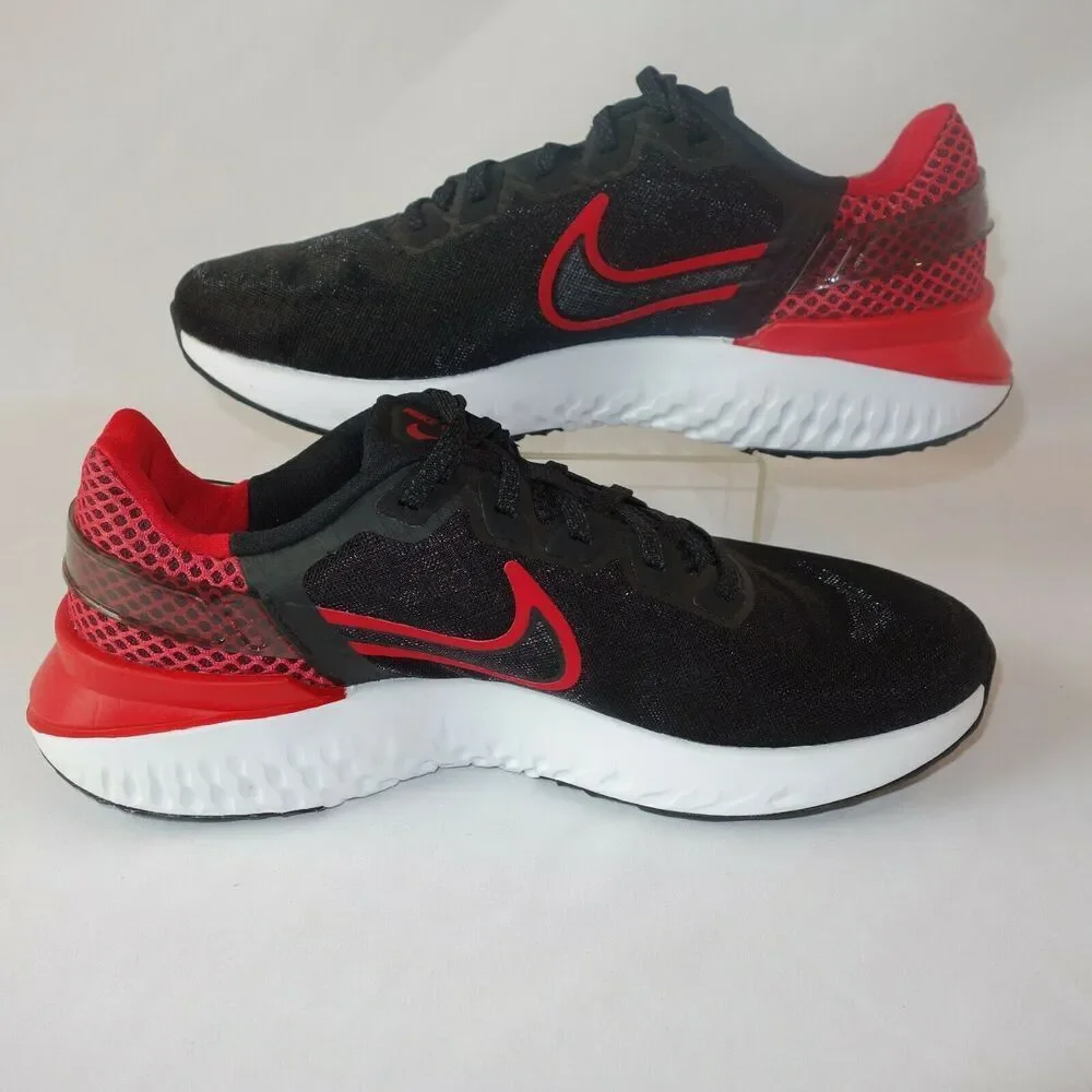 New Nike Men's 10 Legend React 3 Black/University Red Running Shoes CK2563-005
